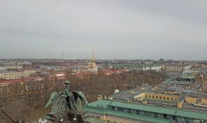 Вид на Петропавловскую крепость, Адмиралтейство, Дворцовую площадь